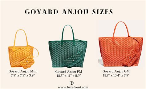 goyard new colors 2017|goyard tote bag size comparison.